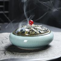 Traditional Ceramic Inserted Burner Incense Seat Porcelain plated for home and office & durable Sold By PC
