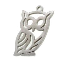 Stainless Steel Animal Pendants Owl original color Sold By PC