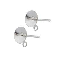925 Sterling Silver Earring Post, platinum plated, DIY & different size for choice, Sold By Pair