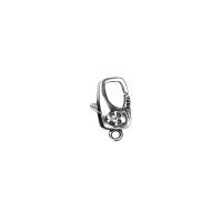 925 Sterling Silver Lobster Claw Clasp Skull antique silver color plated DIY Approx 1.7mm Sold By PC
