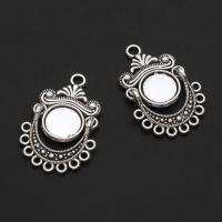 Zinc Alloy Chandelier Earring Component Flower original color 32mm Approx Sold By Bag