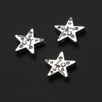Zinc Alloy Jewelry Beads Star DIY original color 14mm Sold By Bag
