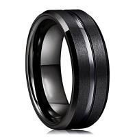 Titanium Steel Finger Ring plated & for man 8mm US Ring Sold By PC