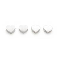 925 Sterling Silver perle, Srce, možete DIY & različitih stilova za izbor, 5.20x6x2.20mm, Rupa:Približno 1.1mm, Prodano By PC
