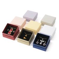 Cajas de Cartón para Collares, Papel, Cuadrado, más colores para la opción, 70x70x35mm, 5PCs/Grupo, Vendido por Grupo