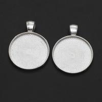 Zinc Alloy Pendant Cabochon Setting Round original color 35mm Approx Sold By Bag