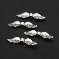 Zinc Alloy Jewelry Beads Wing Shape DIY original color 35mm Approx Sold By Bag