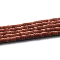 Malakit perler, Flad Rund, poleret, rød, 3x6mm, Solgt Per Ca. 15.35 inch Strand