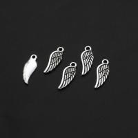 Zinc Alloy Feather Pendants Wing Shape original color 19mm Approx Sold By Bag