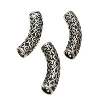 Zinc Alloy Curved Tube Beads original color 47mm Approx Sold By Bag
