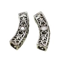 Zinc Alloy Curved Tube Beads original color 43mm Approx Sold By Bag