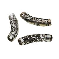 Zinc Alloy Curved Tube Beads original color 45mm Approx Sold By Bag