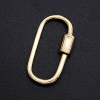 Brass Screw Carabiner Lock Charms plated DIY golden Sold By PC