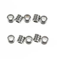 Stainless Steel Large Hole Beads DIY silver color 8mm Sold By PC