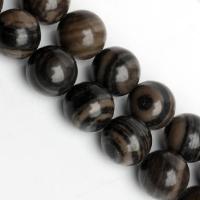 Malachit Perlen, rund, poliert, verschiedene Größen vorhanden, schwarz, verkauft per ca. 14.6 ZollInch Strang