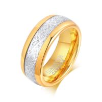 Tungsten Steel Ring for Men  gold color plated & for man 8mm Sold By PC