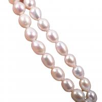 Riso coltivato in perla d'acqua dolce, perla d'acquadolce coltivata naturalmente, DIY, bianco, 6mm, Venduto per 38 cm filo