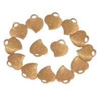 Brass Heart Pendants plated golden Sold By Bag