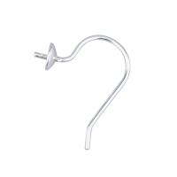 925 Sterling Sølv Hook Earwire, du kan DIY & forskellig størrelse for valg, sølv, Solgt af par