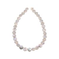 Reborn kultivované sladkovodní perle, Sladkovodní Pearl, Polygon, DIY, bílý, 12-13mm, 32PC/Strand, Prodáno za 39 cm Strand