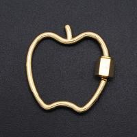 Brass Screw Carabiner Lock Charms Apple plated DIY golden Sold By PC
