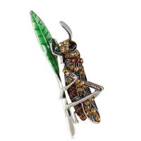 Zinc Alloy Brooches Insect Unisex & enamel & with rhinestone Sold By PC
