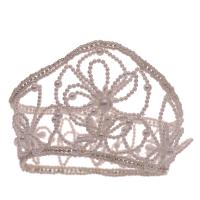 Bridal Tiaras Plastic Pearl Crown for woman white Sold By PC