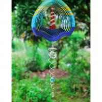 Wind Chimes Outdoor and Home Decoration  Stainless Steel with Crystal Geometrical Pattern plated rotatable & hollow Sold By PC