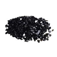 Edelstein-Span, Obsidian, Klumpen, verschiedene Größen vorhanden & kein Loch, schwarz, verkauft von kg