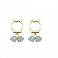 Crystal Earrings Zinc Alloy with Crystal gold color plated for woman Sold By Lot