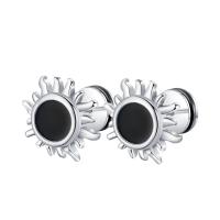 Stainless Steel Stud Earrings Sun for woman Sold By Pair