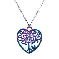 Zinc Alloy Pendants Tree colorful plated DIY multi-colored Length 45 cm Sold By PC