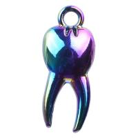 Zinc Alloy Pendants Tooth colorful plated DIY multi-colored Length 45 cm Sold By PC