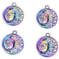 Zinc Alloy Pendants Sun colorful plated sun and moon & DIY multi-colored Length 45 cm Sold By PC
