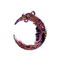 Zinc Alloy Pendants Moon colorful plated DIY mixed colors Length 45 cm Sold By PC