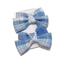 Cloth Children Hair Accessories Bowknot printing Girl & Korean style Sold By Set