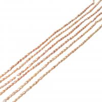 Cultured Rice Freshwater Pearl Beads irregular DIY reddish orange 3-4mm Sold Per 36 cm Strand