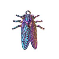 Zinc Alloy Pendants Insect colorful plated DIY multi-colored Length 45 cm Sold By PC