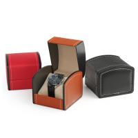 Uhr Schmuckkasten, PU Leder, mit Baumwollsamt, Quadrat, Staubdicht, keine, 90x100x80mm, verkauft von PC