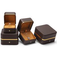 Jewelry Gift Box PU Leather portable coffee color Sold By PC