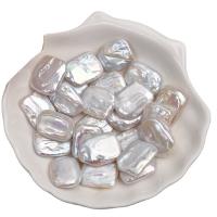 Perles de culture d'eau douce Keishi, perle d'eau douce cultivée, rectangle, DIY, blanc, 15x20mm, Vendu par PC