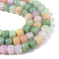 Crackle Glass Beads polished DIY Sold Per 40 cm Strand