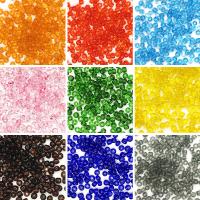Transparent glas Seed Beads, DIY, fler färger för val, 3mm, 2200PC/Bag, Säljs av Bag