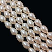 Staklo Pearl perle, Suza, modni nakit & za žene, 8x12mm, Prodano Per Približno 16 inčni Strand