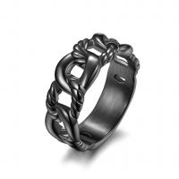 Titanium Steel Finger Ring plated Unisex & hollow 9mm US Ring Sold By PC