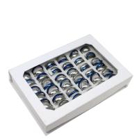 Από ανοξείδωτο χάλυβα Ring Set, παράμεσου, για άνδρες και γυναίκες, περισσότερα χρώματα για την επιλογή, 10mm, 36PCs/Box, Sold Με Box