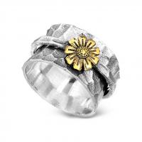 Zinc Alloy Finger Ring Chrysamthemum plated & for woman nickel lead & cadmium free US Ring Sold By PC