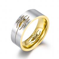Titanium Steel Finger Ring Spider plated & for man & hollow 8mm Approx 1.5mm US Ring Sold By PC