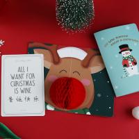عيد الميلاد بطاقات المعايدة, ورقة, المستطيل, الطباعه, لون ونمط مختلف للاختيار, 105x160mm, تباع بواسطة PC