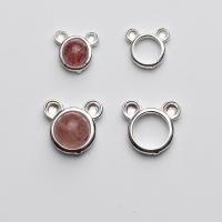 925 Sterling Silver Frame Bead, Cartoon, different size for choice, silver color, Sold By PC